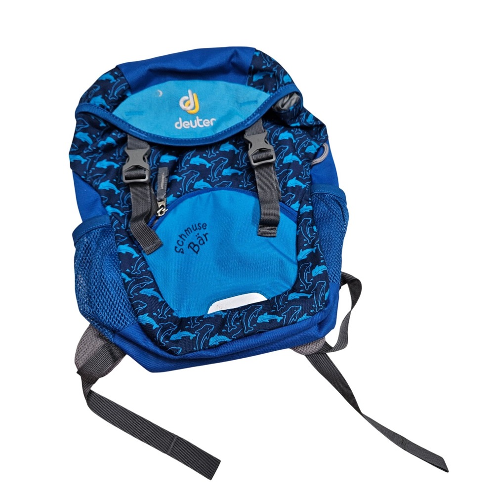 Deuter Schmusebar Backpack Kids Blue Dolphin Hiking School Daypack Outdoor Gorp